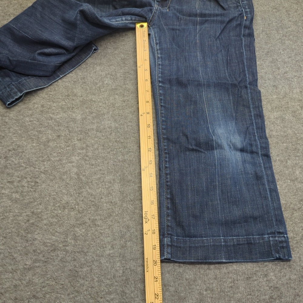 7 for all Mankind Jeans Womens 31‎ Blue Dojo Capri Casual Boho - Picture 4 of 13